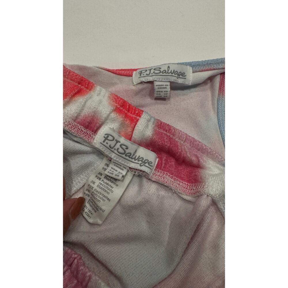 PJ Salvage Spread Kindness Tank & Pants Pajama 2 Piece Set XS Ivory Pink Floral - Picture 10 of 14